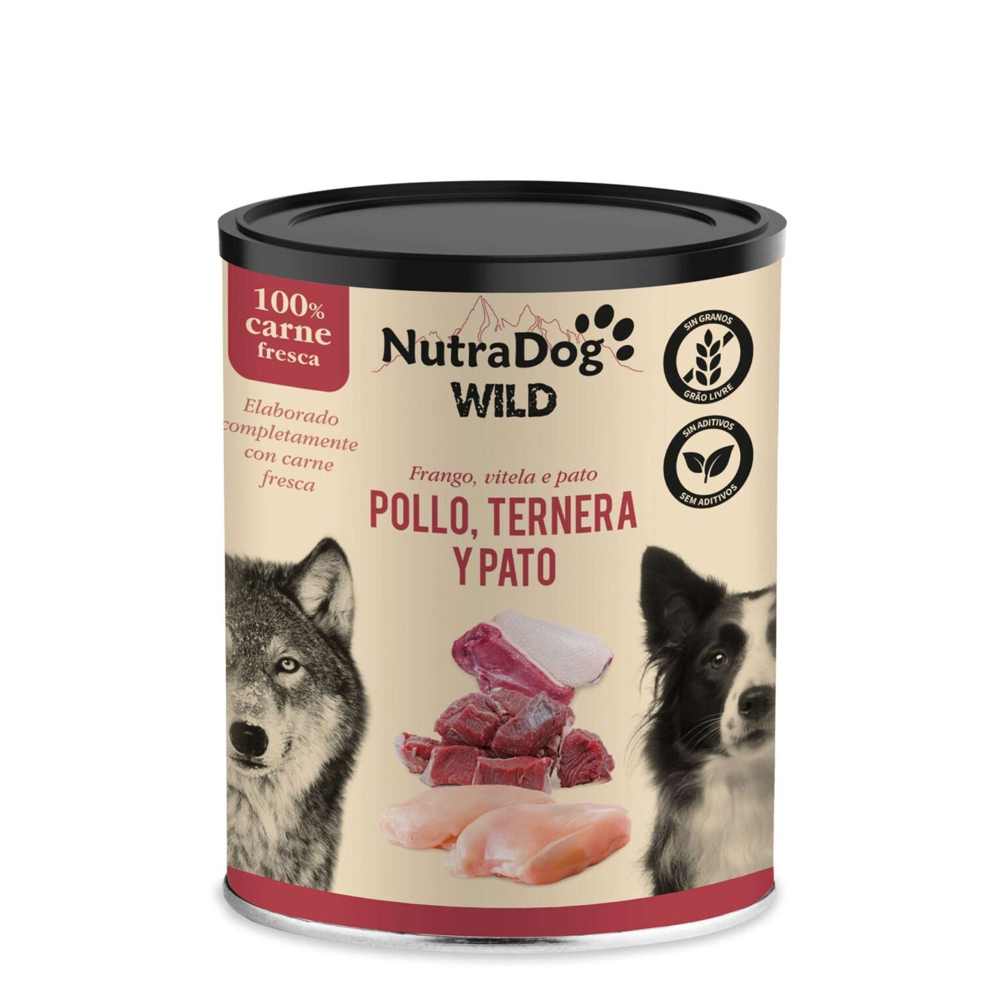 NutraDog WILD Pollo, Ternera y Pato 800g