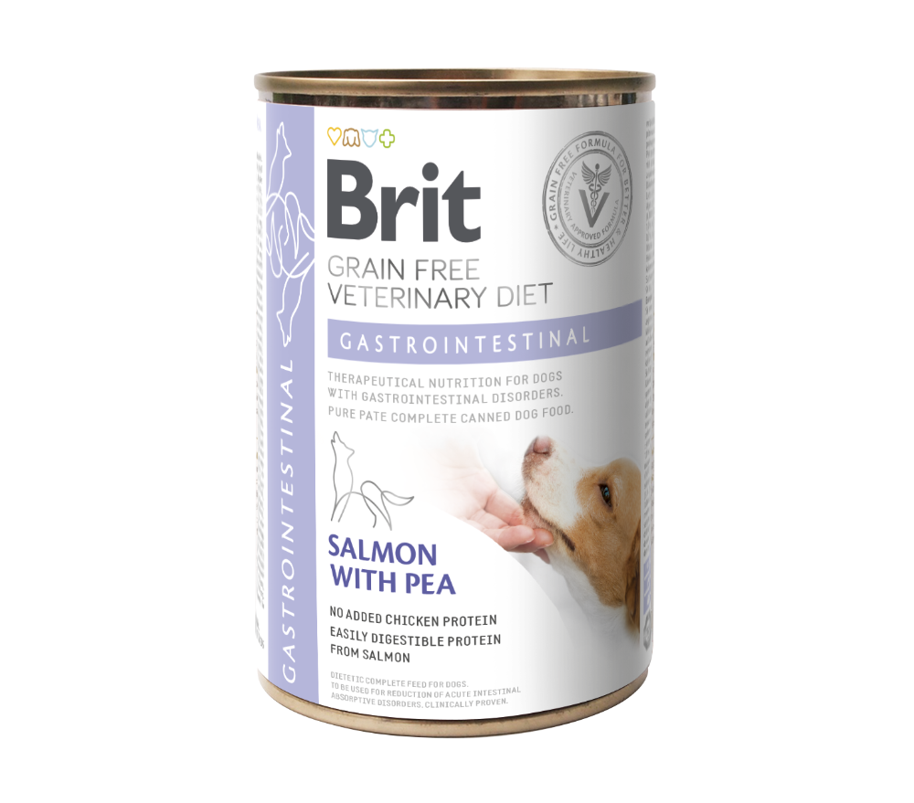 Brit Veterinary Diet Húmedo Gastrointestinal con Salmón para Perros – 400 g