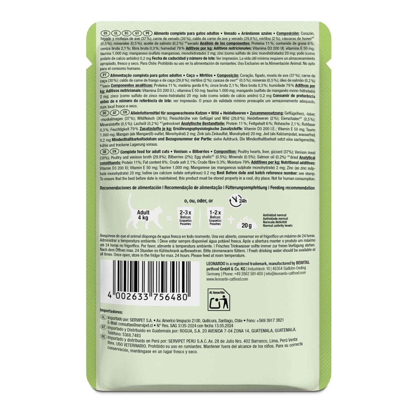 Leonardo Finest Selection | Venado + Arándanos azules 85g
