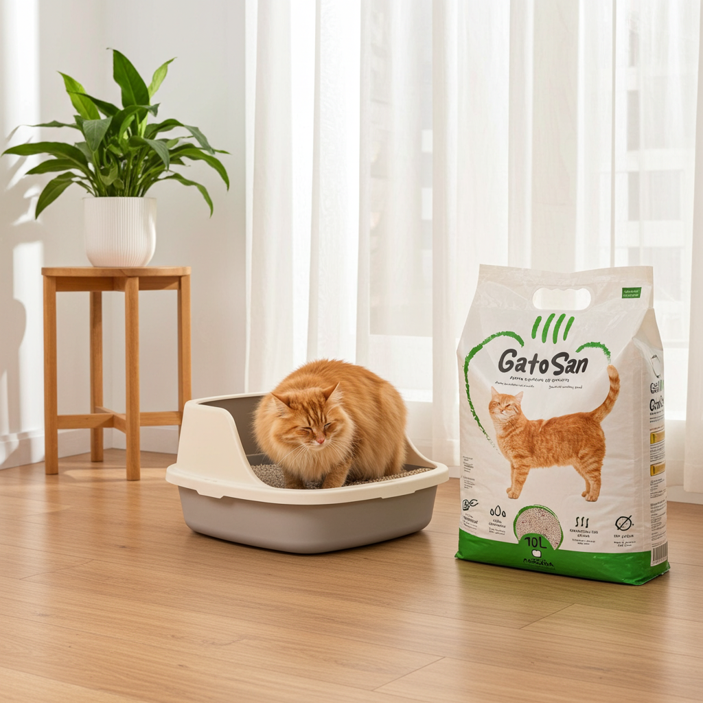 GatoSan Arena Sanitaria de Bentonita con Aroma a Manzana para Gatos – 10 L