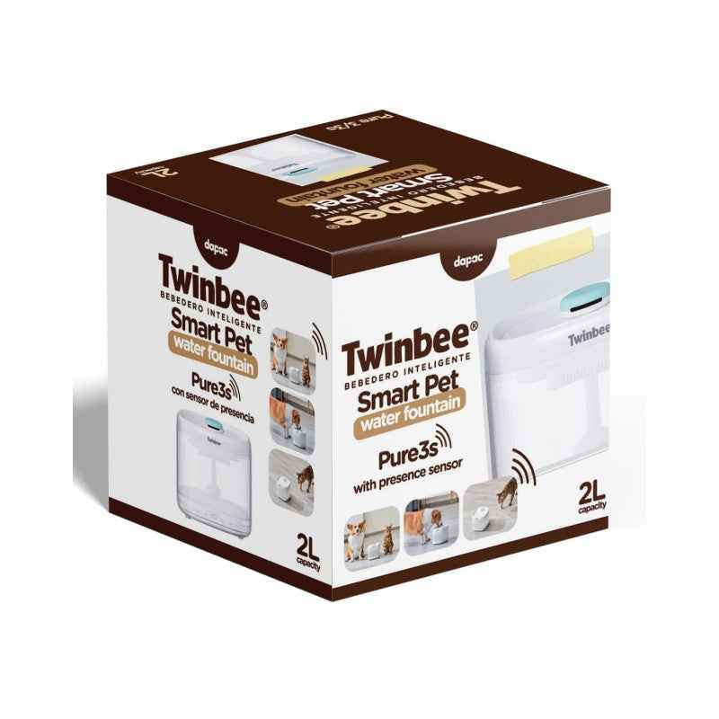 Twinbee Smart Pet Water Fountain – Fuente Inalámbrica con Sensor de Presencia
