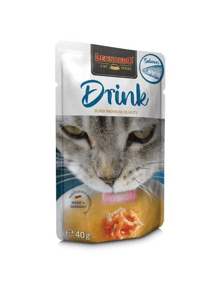 Leonardo Drink Salmon - Bebida Complementaria de Salmón para Gatos