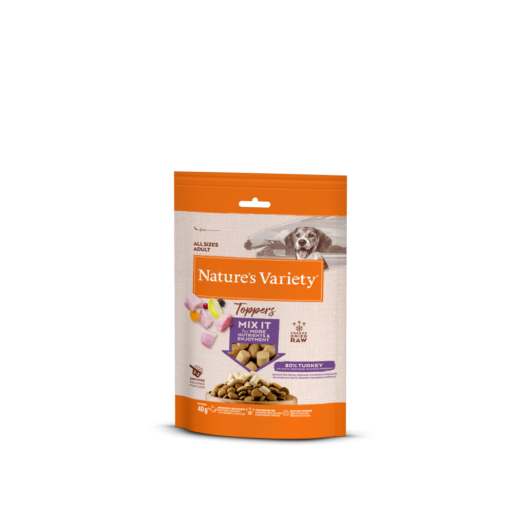Nature's Variety Freeze Dried Topper - Topping Liofilizado 80% Pavo para Perros 40g