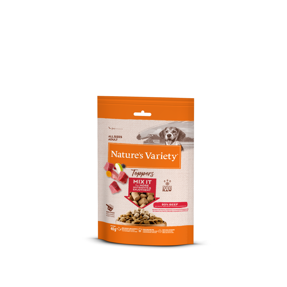 Nature's Variety Freeze Dried Topper - Topping Liofilizado 100% Carne de Buey para Perros