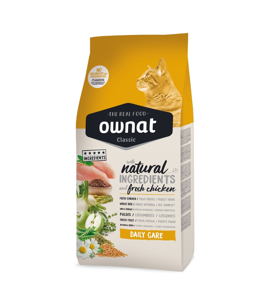 Ownat Classic Daily Care Pienso para Gatos Adultos 4kg