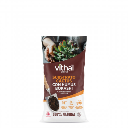 Vithal Sustrato Cactus con Humus de Algas Bokashi 2L