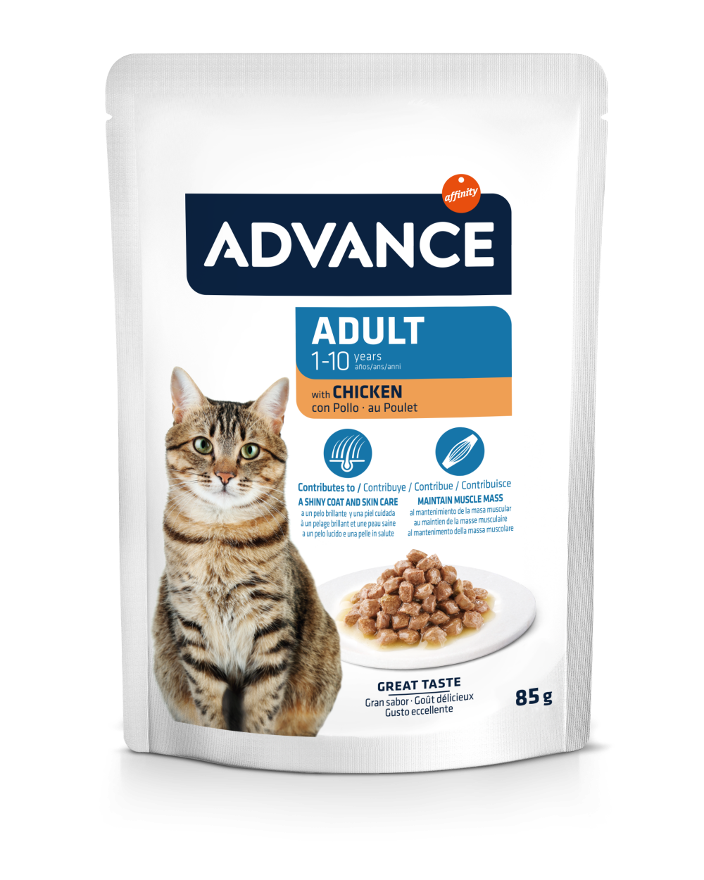 Advance Bocaditos en Salsa con Pollo - Alimento Húmedo para Gatos Adultos 85g