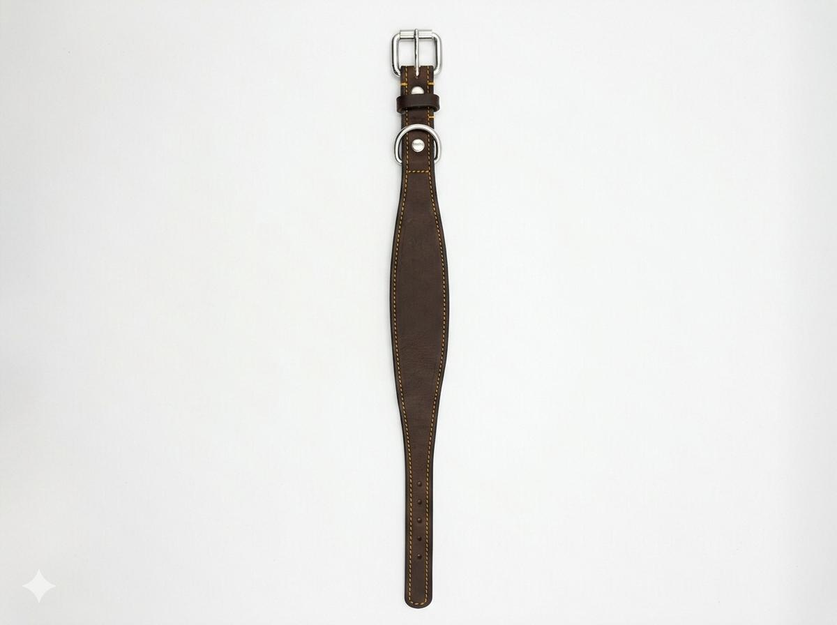 Cuello Galgos, Cuero 45mm x 45cm color marrón