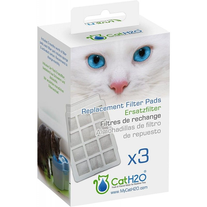 Filtros Recambio para Fuentes de Agua de Perros y Gatos (3 unds) | Agua Siempre Limpia