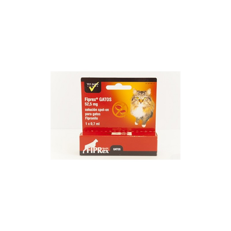 Fiprex C 52,5 mg pipeta para gatos – antiparasitario contra pulgas y garrapatas