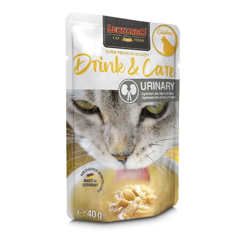 LEONARDO Drink & Care Urinary Chicken Bebida Funcional para la Salud Urinaria de Gatos