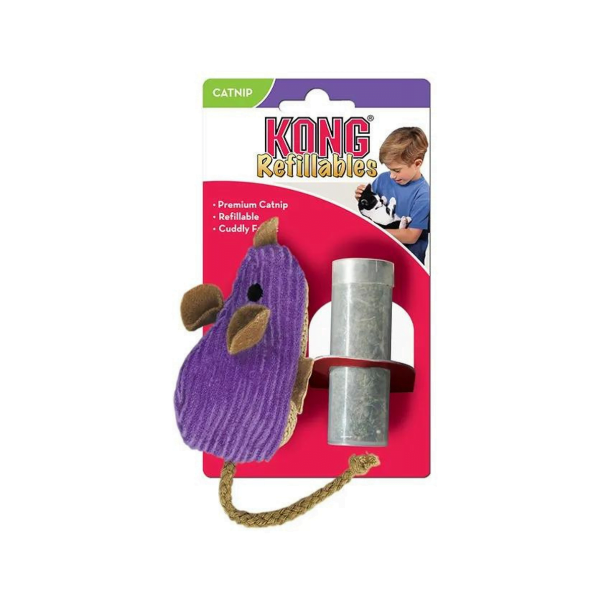 Kong Cat Rellenables Ratón de Pana
