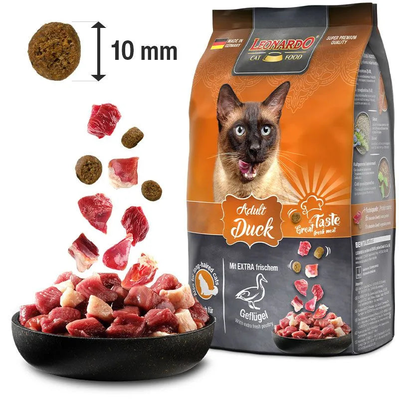 LEONARDO Adult Duck 1,8 kg | Pienso para gatos adultos