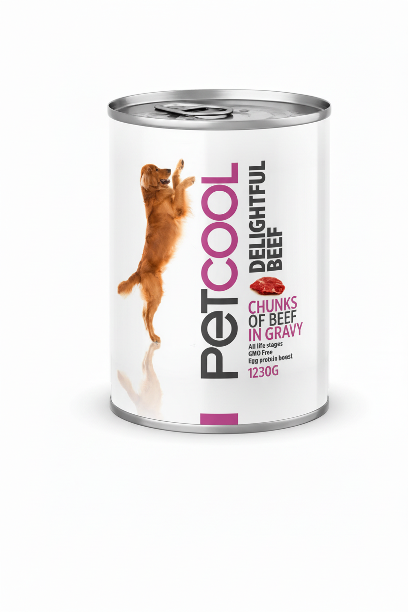 PetCool Delightful Beef Comida Húmeda con Buey para Perros Adultos – 1.230 g