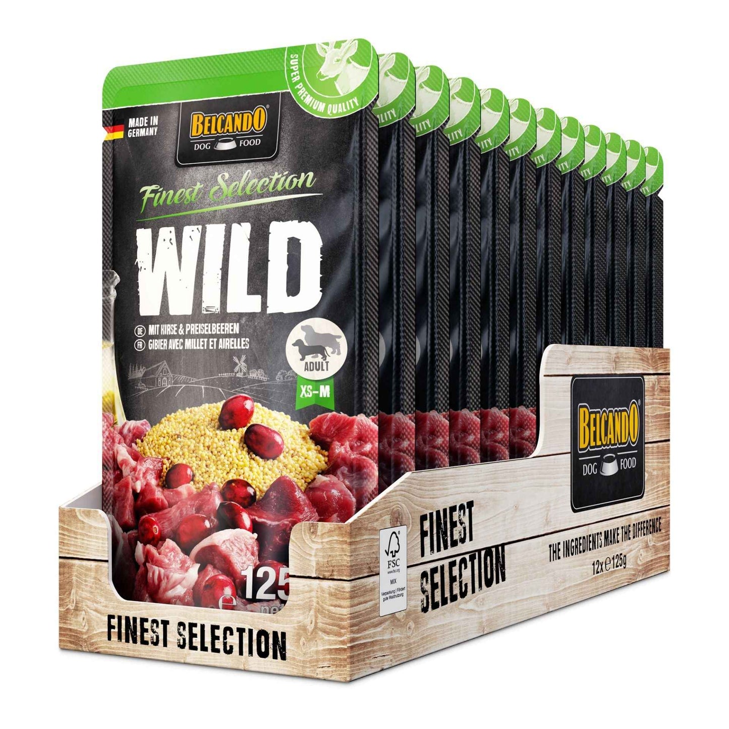 Belcando Finest Selection Venado con Mijo & Arándanos Rojos Silvestres 125g