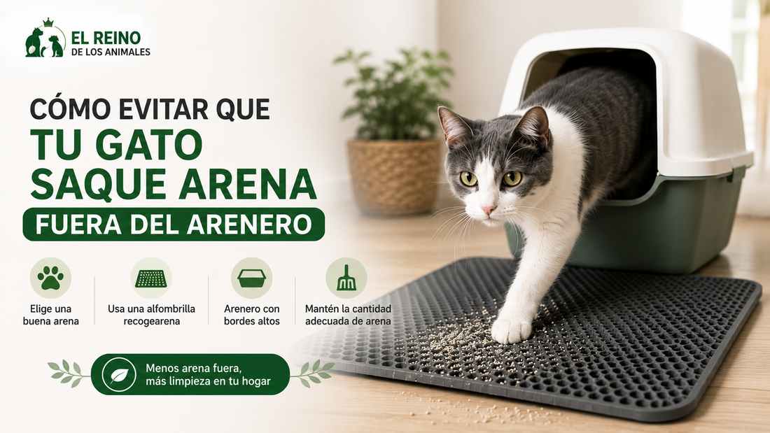 Cómo evitar que tu gato saque arena fuera del arenero