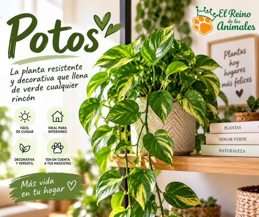 🌿 Potos: la planta resistente y decorativa que llena de verde cualquier rincón