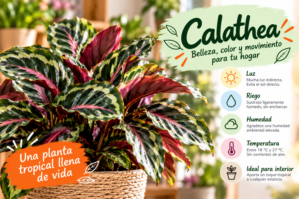 Calathea: cuidados, riego, luz y consejos para mantenerla perfecta