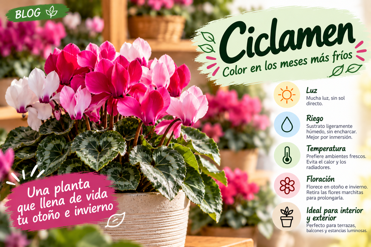 Ciclamen: cuidados, riego y trucos para prolongar su floración