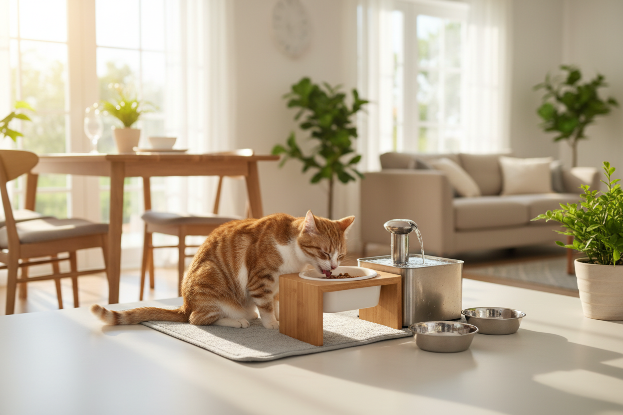 Comederos y Bebederos para Gatos