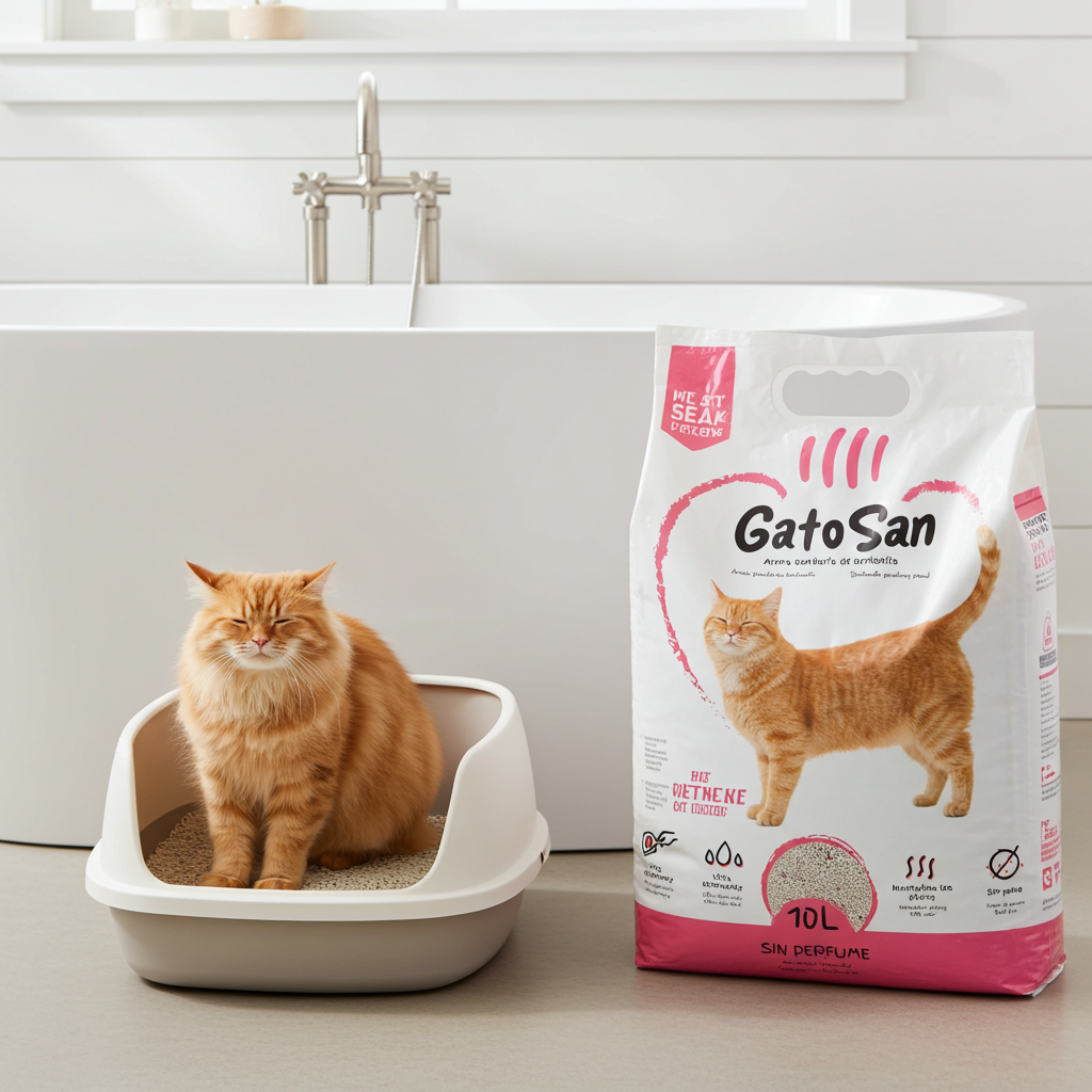 GatoSan Arena Sanitaria de Bentonita Natural sin Fragancia para Gatos – 10 L