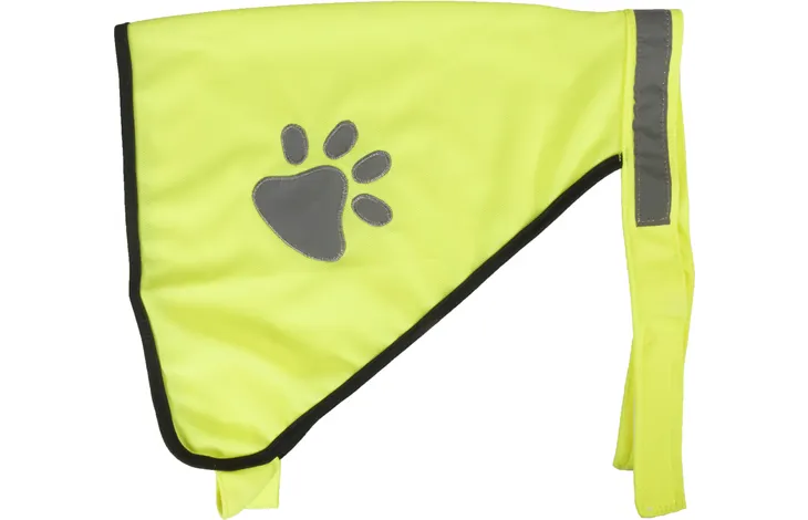 Flamingo Chaleco de Seguridad Refi Amarillo Fluo para Perros – Talla S