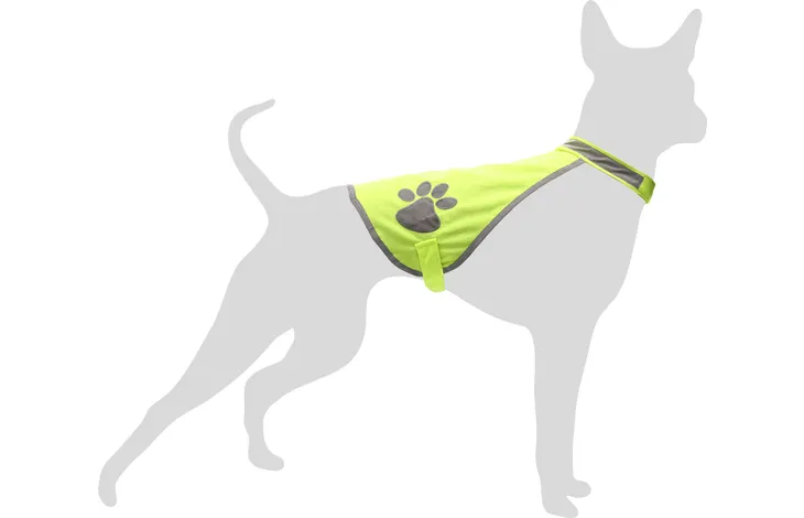 Flamingo Chaleco de Seguridad Refi Amarillo Fluo para Perros – Talla S