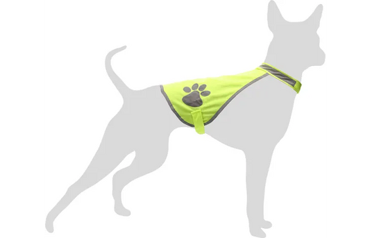 Flamingo Chaleco de Seguridad Refi Amarillo Fluo para Perros – Talla S