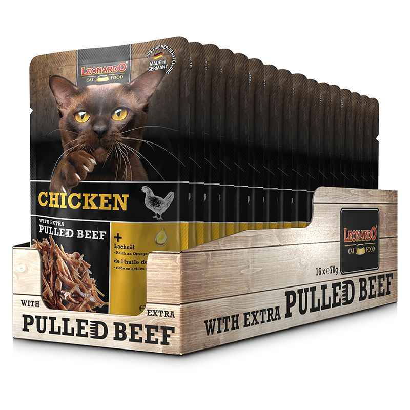 Leonardo | Pollo con Ternera Desmenuzada 70g