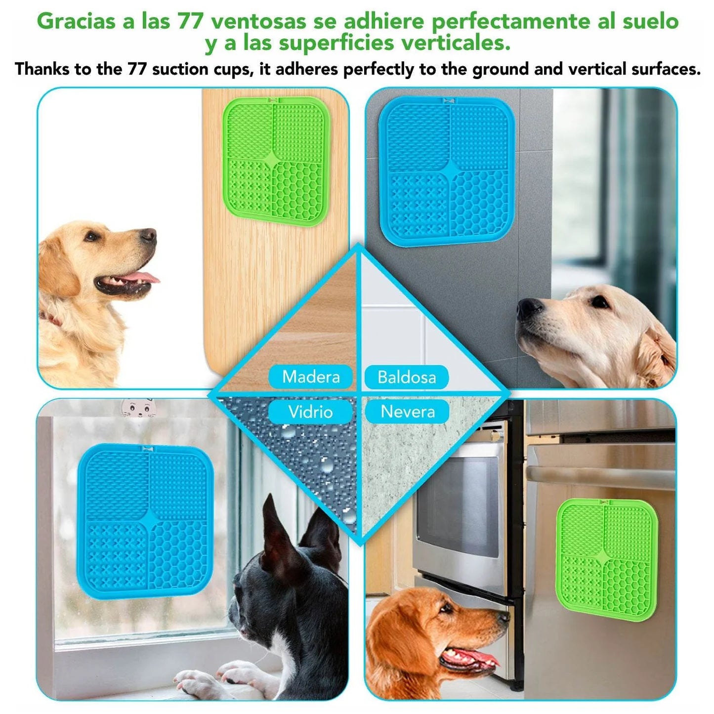 Arquivet Alfombrilla para Lamer con Espátula Perros y Gatos 20x20cm