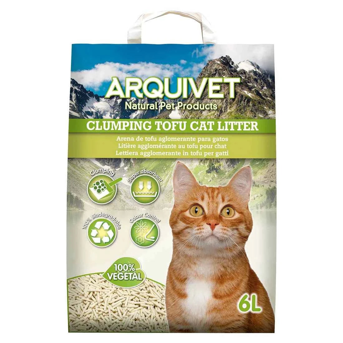 Arquivet Arena Aglomerante de Tofu para Gatos – 6 L