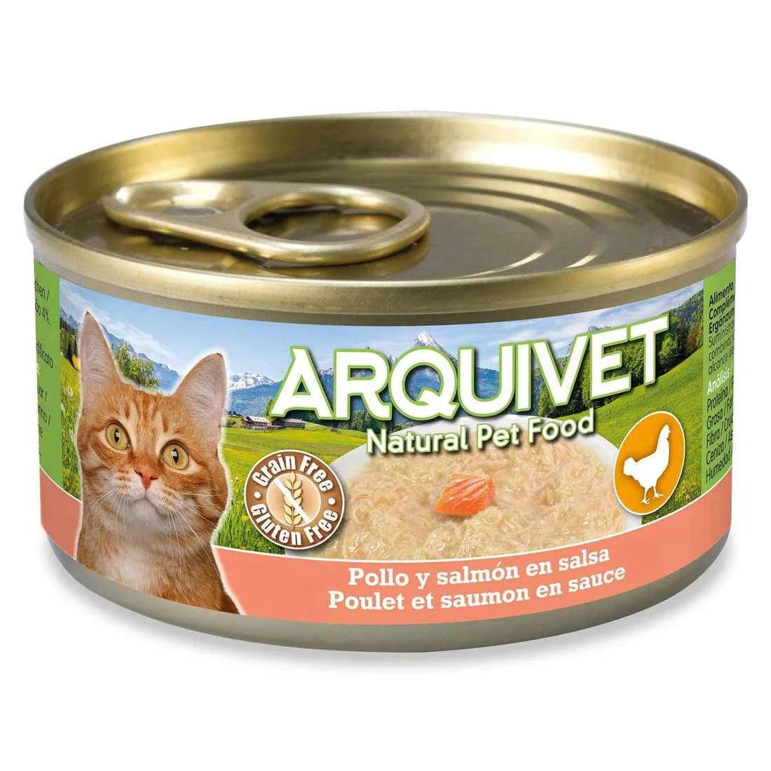 Arquivet Filetes de Pollo y Salmón en Salsa para Gatos – 80 g