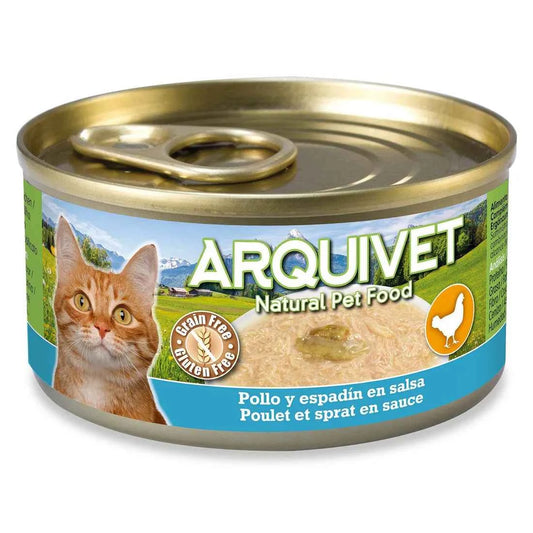 Arquivet Pollo en Salsa con Espadín para Gatos 80gr