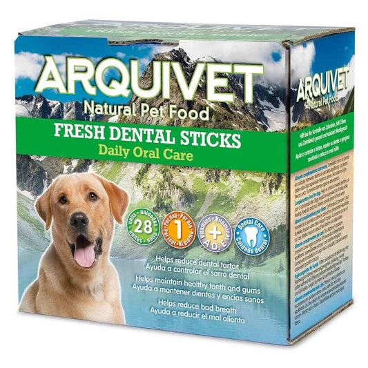 Snacks Dentales para Perros Arquivet - Sticks Mentolados (28 Unidades)