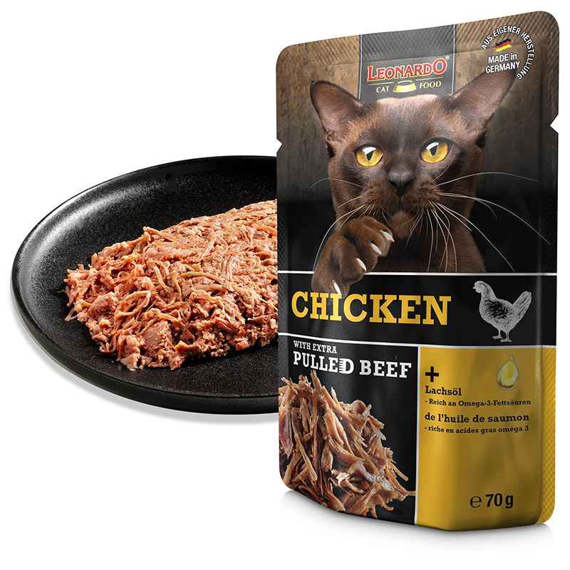 Leonardo | Pollo con Ternera Desmenuzada 70g