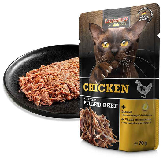 Leonardo | Pollo con Ternera Desmenuzada 70g