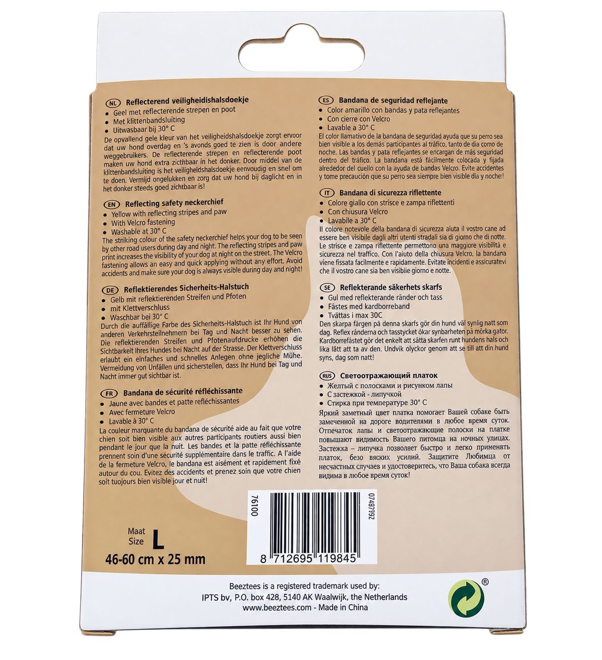 Beeztees Bandana Seguridad Reflectante – información del producto