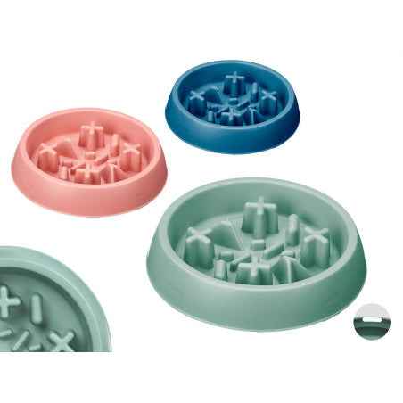 Comedero comer lento redondo 22 cm colores surtidos