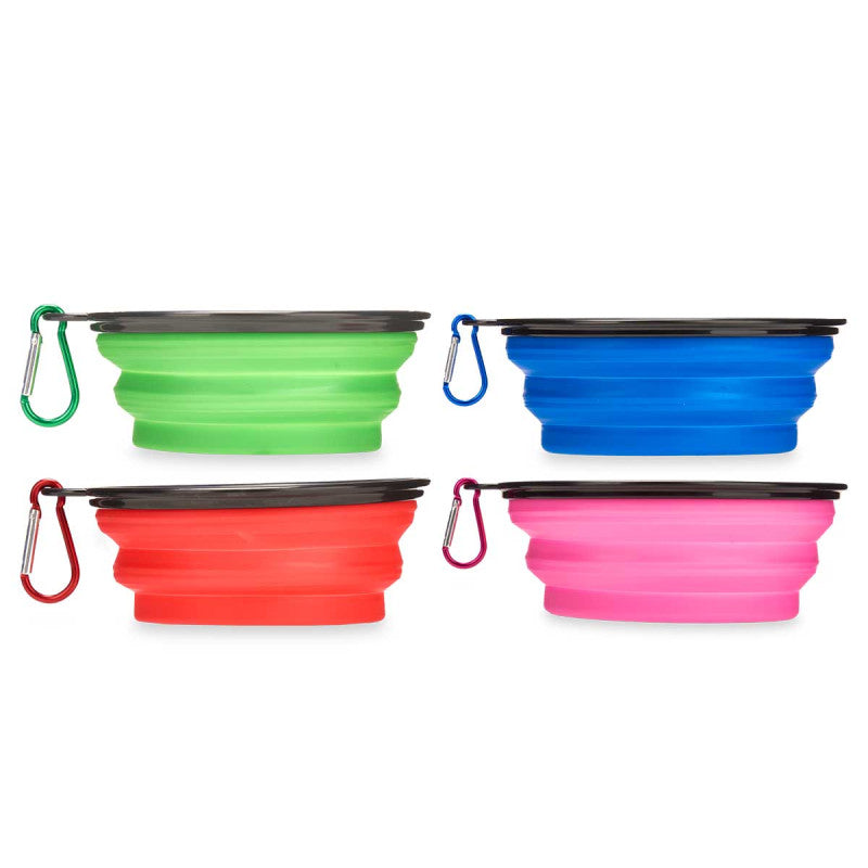 Comedero bebedero de silicona plegable 12,5 cm colores surtidos
