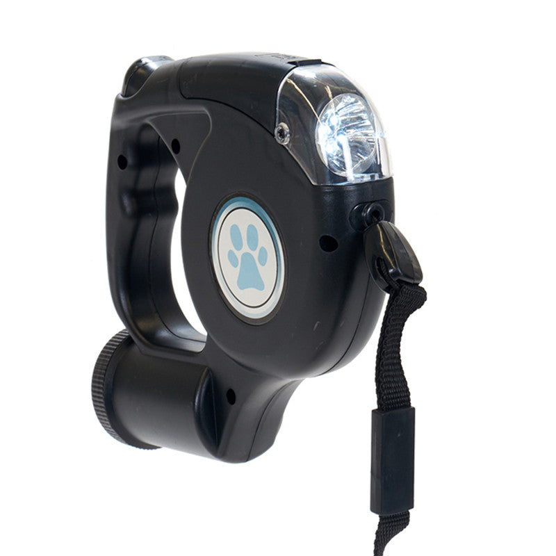 Correa extensible 3 en 1 con luz LED y dispensador de bolsas 5 m