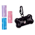Set de 3 rollos de bolsas para perro con dispensador, 15 bolsas por rollo