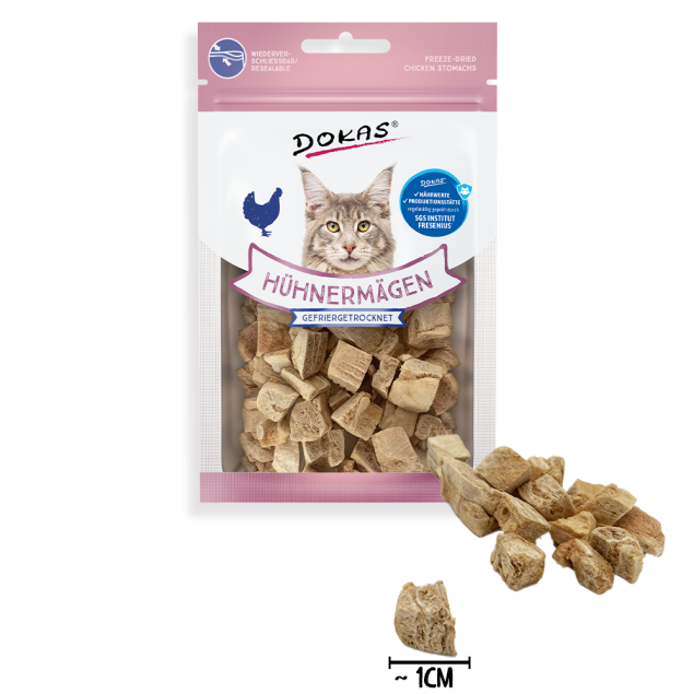 Estómagos de pollo liofilizados DOKAS, 12 g