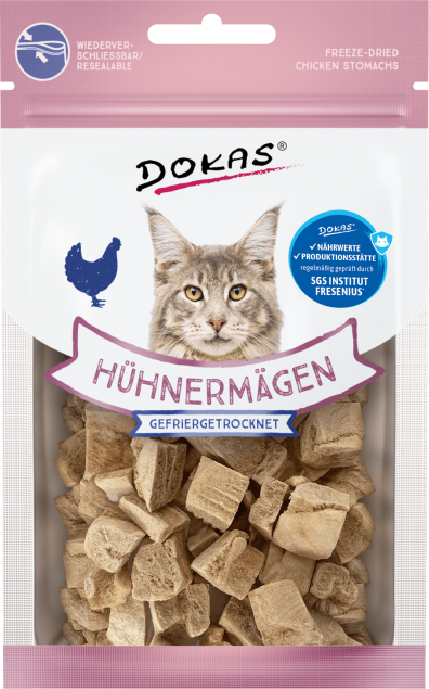 Estómagos de pollo liofilizados DOKAS, 12 g