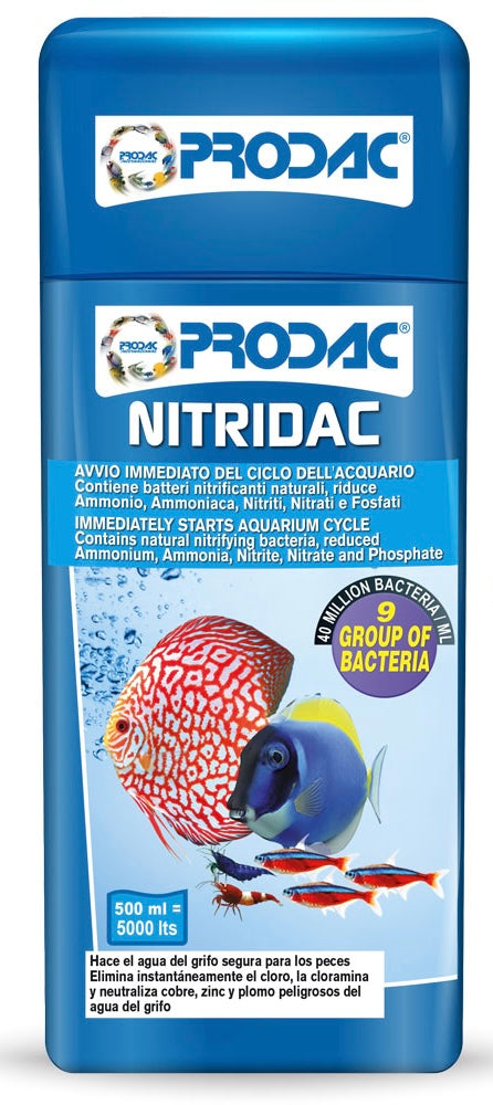 Prodac Nitridac 100ml | Cultivo Bacteriano Formato Ahorro para Acuarios de Agua Dulce y Marina