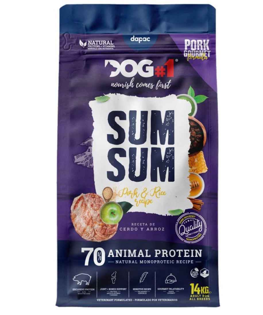 DOG#1 Sum Sum Pork Gourmet – Cerdo Ibérico & Arroz Integral 14 kg