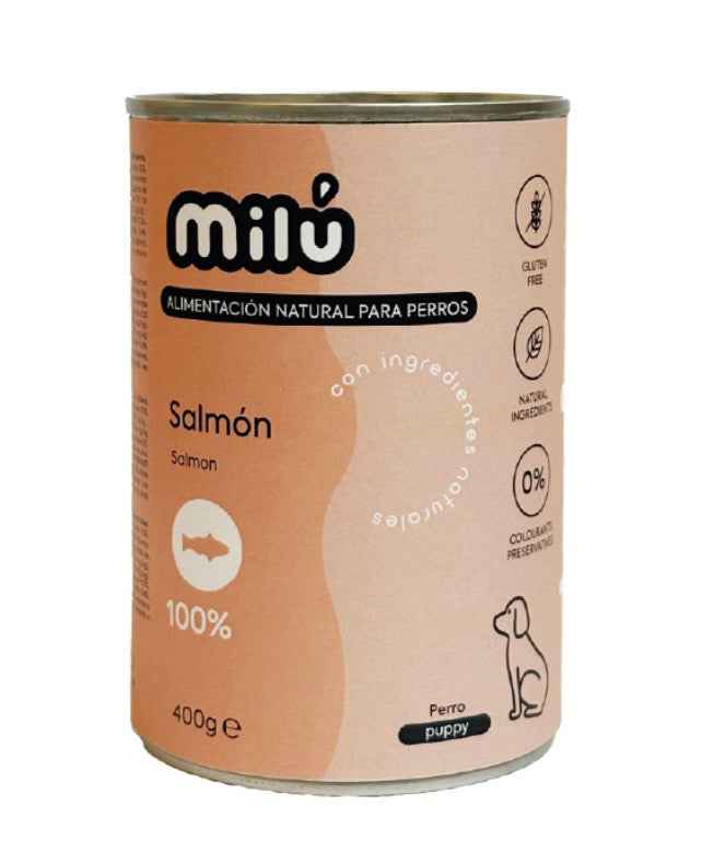 Milú Lata Puppy Salmón 400g