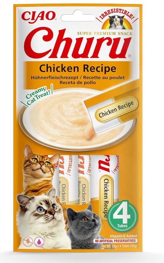 Churu Ciao Receta de Pollo para Gatos – Snack Cremoso (4x14g)
