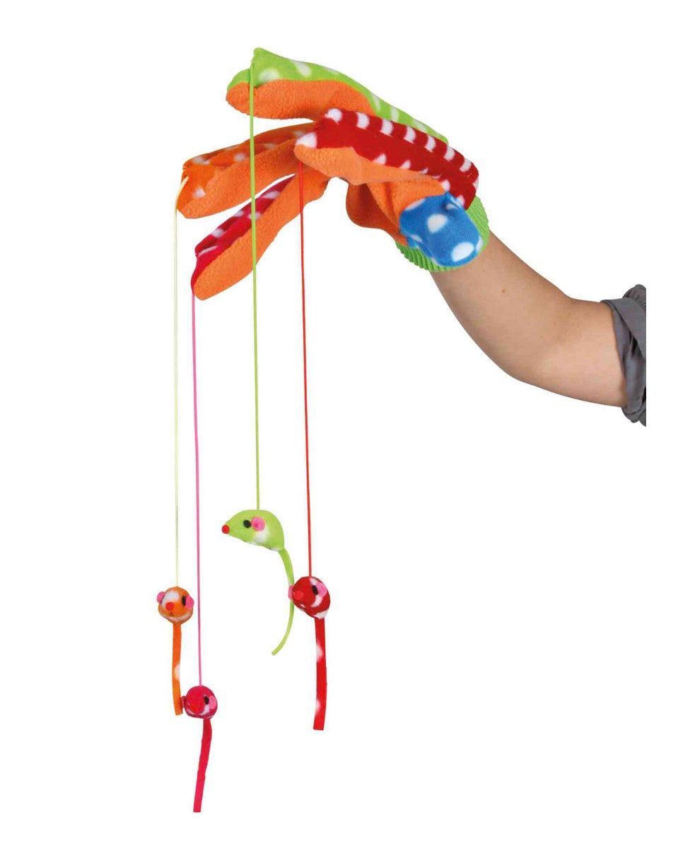 Guante Juego, con 4 Ratones Colgantes, Multicolor