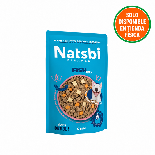 Natsbi Steamed Dog Pescado al Vapor para Perros – 500g