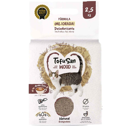 Lecho vegetal de fibra de madera TofuSan WOOD (7 l)